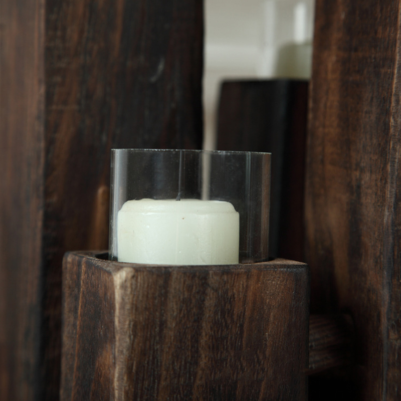 Free sample supply customized wholesale wooden candle holders with different sizes and shapes for home decor